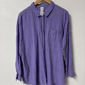 Cotton On Purple Button Down Shirt